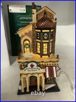READ Dept 56 Christmas In The City Russian Tea Room GUARD RAIL NOT ATTACHED FLAW