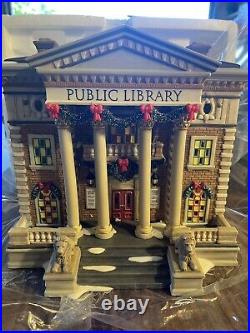 Rare DEPT 56 Christmas In The City Hudson Public Library Retired 58942