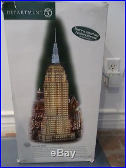 Rare MINT Condition Dept. 56 EMPIRE STATE BUILDING Christmas in the City #59207