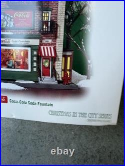 VINTAGE NOS Dept 56 Christmas in the City 2004 Coca-Cola Soda Fountain #56.59221