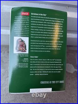VINTAGE NOS Dept 56 Christmas in the City 2004 Coca-Cola Soda Fountain #56.59221