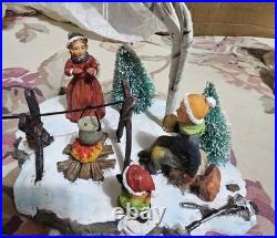 Vintage Christmas in the City Figurines Lot (47pcs) Hedges/tree/houses/horses