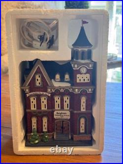 Vintage Dept 56 Christmas in the City 1995 Brighton School Building in Box