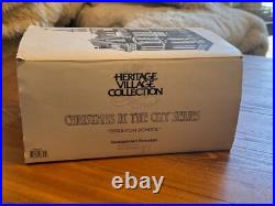 Vintage Dept 56 Christmas in the City 1995 Brighton School Building in Box