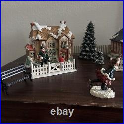 Vtg 1991 Mervyn's Village Square Christmas Starter Set With Additional Figures