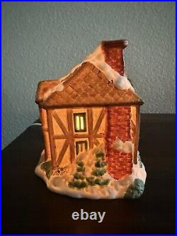 Vtg 1991 Mervyn's Village Square Christmas Starter Set With Additional Figures