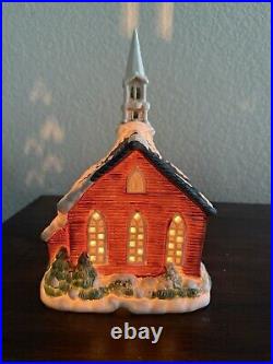 Vtg 1991 Mervyn's Village Square Christmas Starter Set With Additional Figures