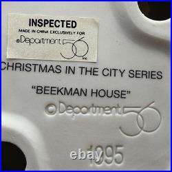 Vtg Department 56 Beekman House 1995 Christmas in the City 58877 with Original Box