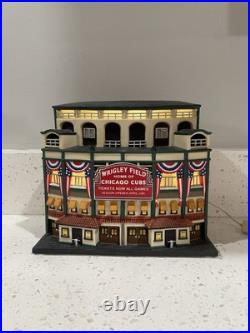 Wrigley Field Dept 56 Christmas In The City Chicago Cubs Retired MLB No Flags Wrigley Field Dept 56 Christmas In The City Chicago Cubs Retired MLB No Flags