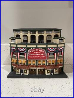 Wrigley Field Dept 56 Christmas In The City Chicago Cubs Retired MLB No Flags Wrigley Field Dept 56 Christmas In The City Chicago Cubs Retired MLB No Flags